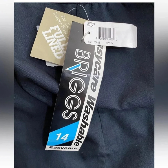 BRIGGS EASY CARE WASHABLE BLACK PENCIL SKIRT FULLY LINED SIZE 14 - Picture 4 of 6